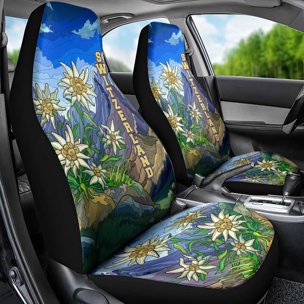 Edelweiss Flower Switzerland Mountain Car Seat Cover - Wonder Print Shop