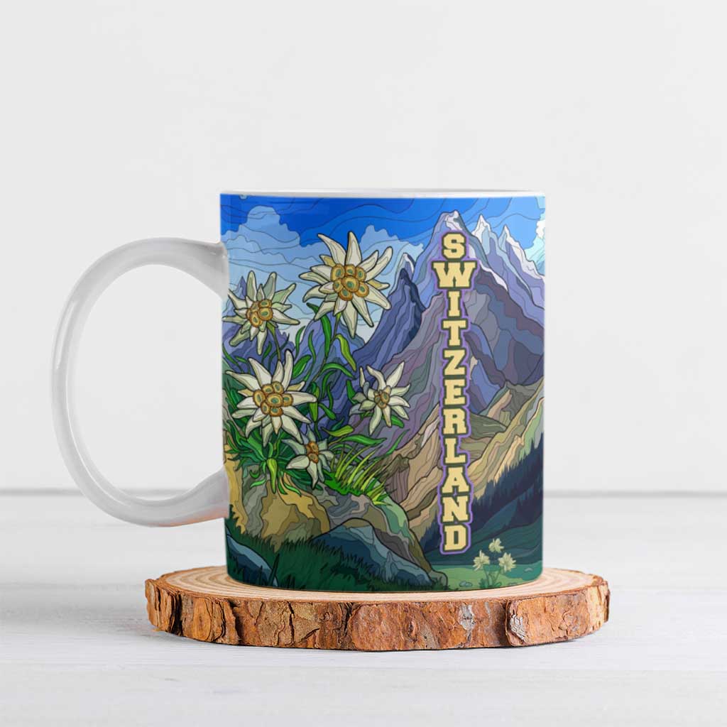 Edelweiss Flower Switzerland Mountain Ceramic Mug - Wonder Print Shop