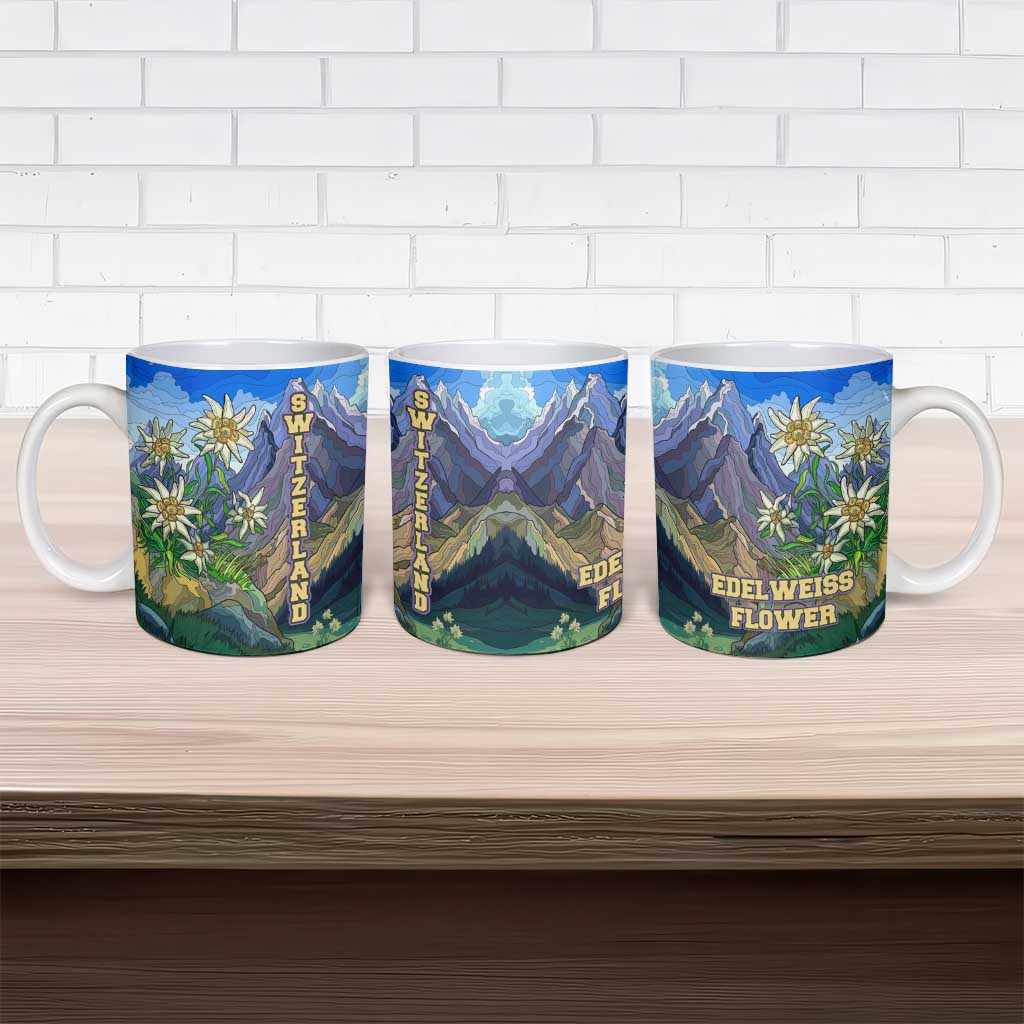 Edelweiss Flower Switzerland Mountain Ceramic Mug - Wonder Print Shop