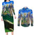 Edelweiss Flower Switzerland Mountain Couples Matching Long Sleeve Bodycon Dress and Long Sleeve Button Shirt - Wonder Print Shop