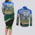 Edelweiss Flower Switzerland Mountain Couples Matching Long Sleeve Bodycon Dress and Long Sleeve Button Shirt - Wonder Print Shop