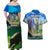 Edelweiss Flower Switzerland Mountain Couples Matching Off Shoulder Maxi Dress and Hawaiian Shirt - Wonder Print Shop