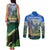 Edelweiss Flower Switzerland Mountain Couples Matching Tank Maxi Dress and Long Sleeve Button Shirt - Wonder Print Shop
