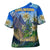 Edelweiss Flower Switzerland Mountain Cross Shoulder Shirt - Wonder Print Shop