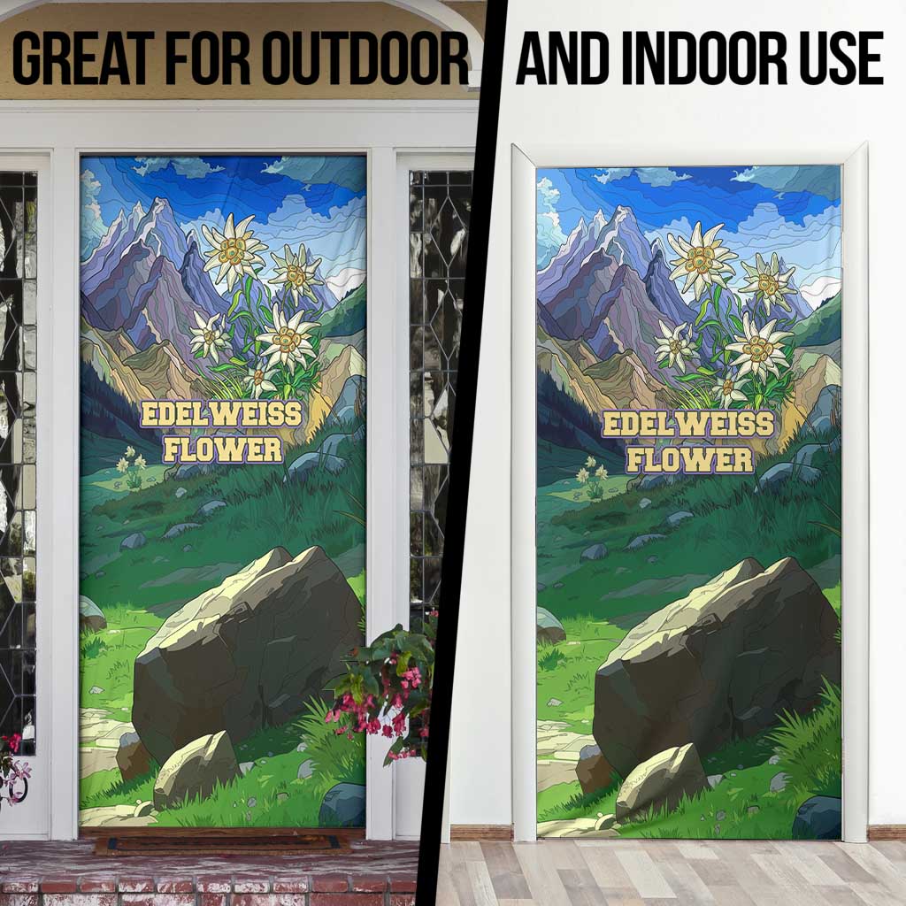 Edelweiss Flower Switzerland Mountain Door Cover - Wonder Print Shop