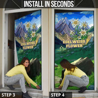 Edelweiss Flower Switzerland Mountain Door Cover - Wonder Print Shop