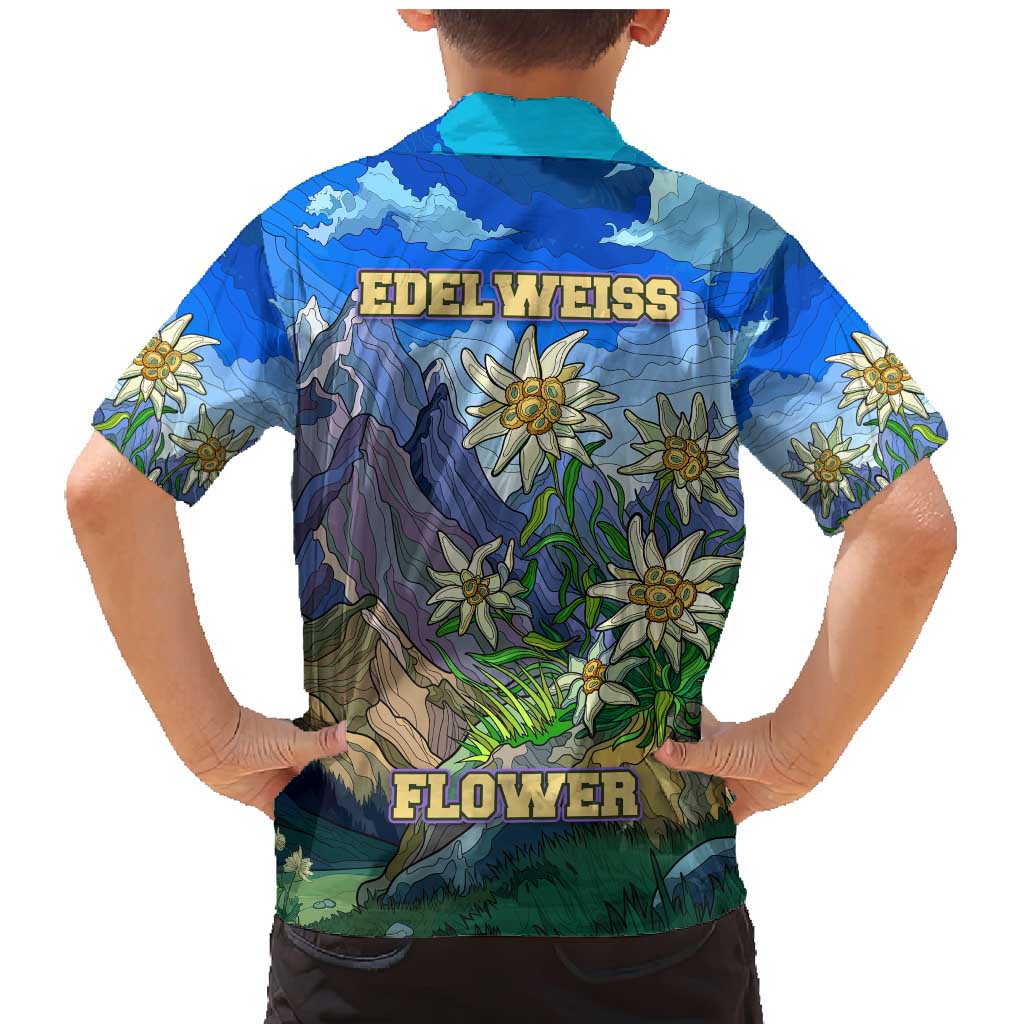 Edelweiss Flower Switzerland Mountain Family Matching Mermaid Dress and Hawaiian Shirt - Wonder Print Shop