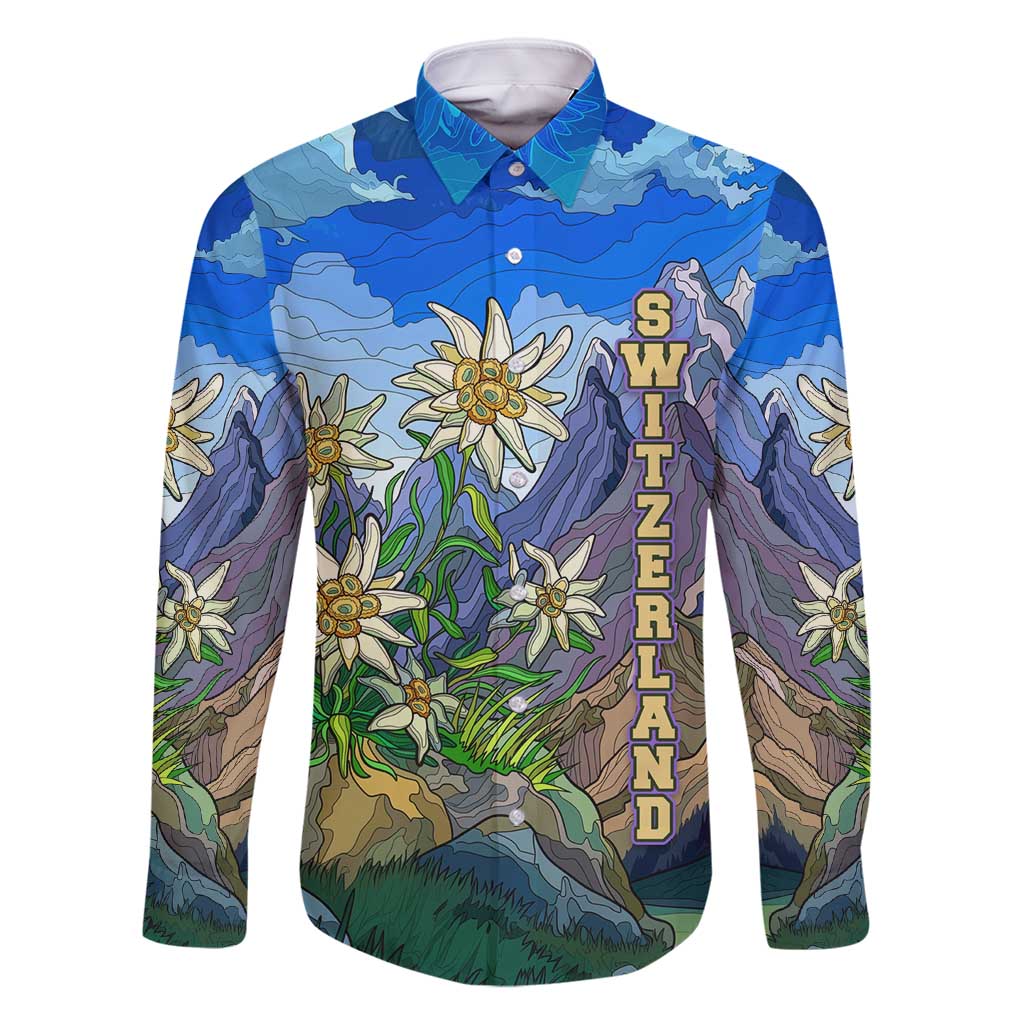 Edelweiss Flower Switzerland Mountain Family Matching Mermaid Dress and Hawaiian Shirt - Wonder Print Shop