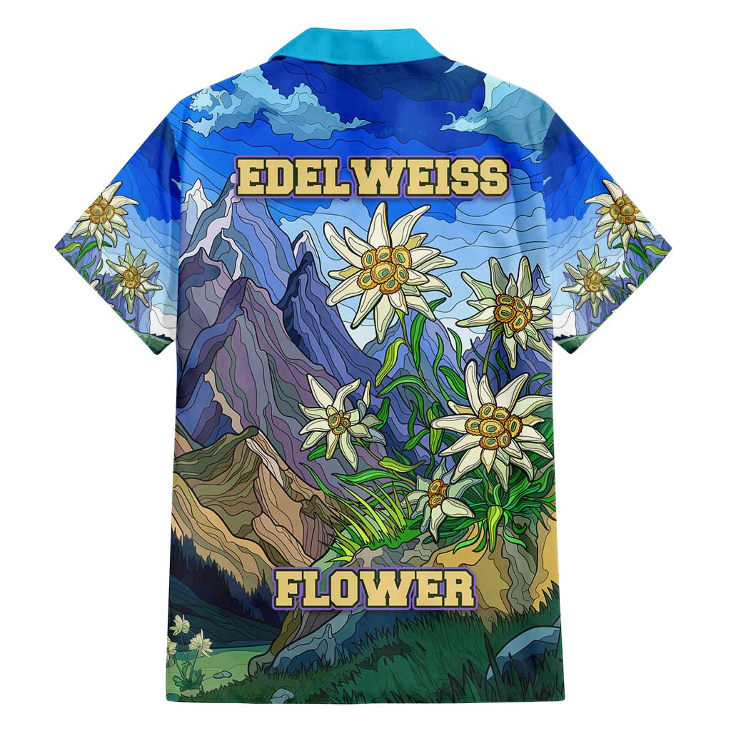 Edelweiss Flower Switzerland Mountain Family Matching Off Shoulder Maxi Dress and Hawaiian Shirt - Wonder Print Shop