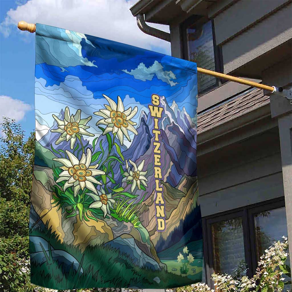 Edelweiss Flower Switzerland Mountain Garden Flag - Wonder Print Shop