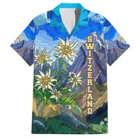 Edelweiss Flower Switzerland Mountain Hawaiian Shirt - Wonder Print Shop