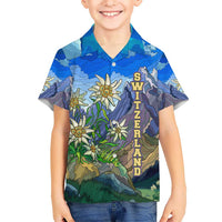 Edelweiss Flower Switzerland Mountain Hawaiian Shirt - Wonder Print Shop