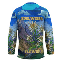 Edelweiss Flower Switzerland Mountain Hockey Jersey - Wonder Print Shop