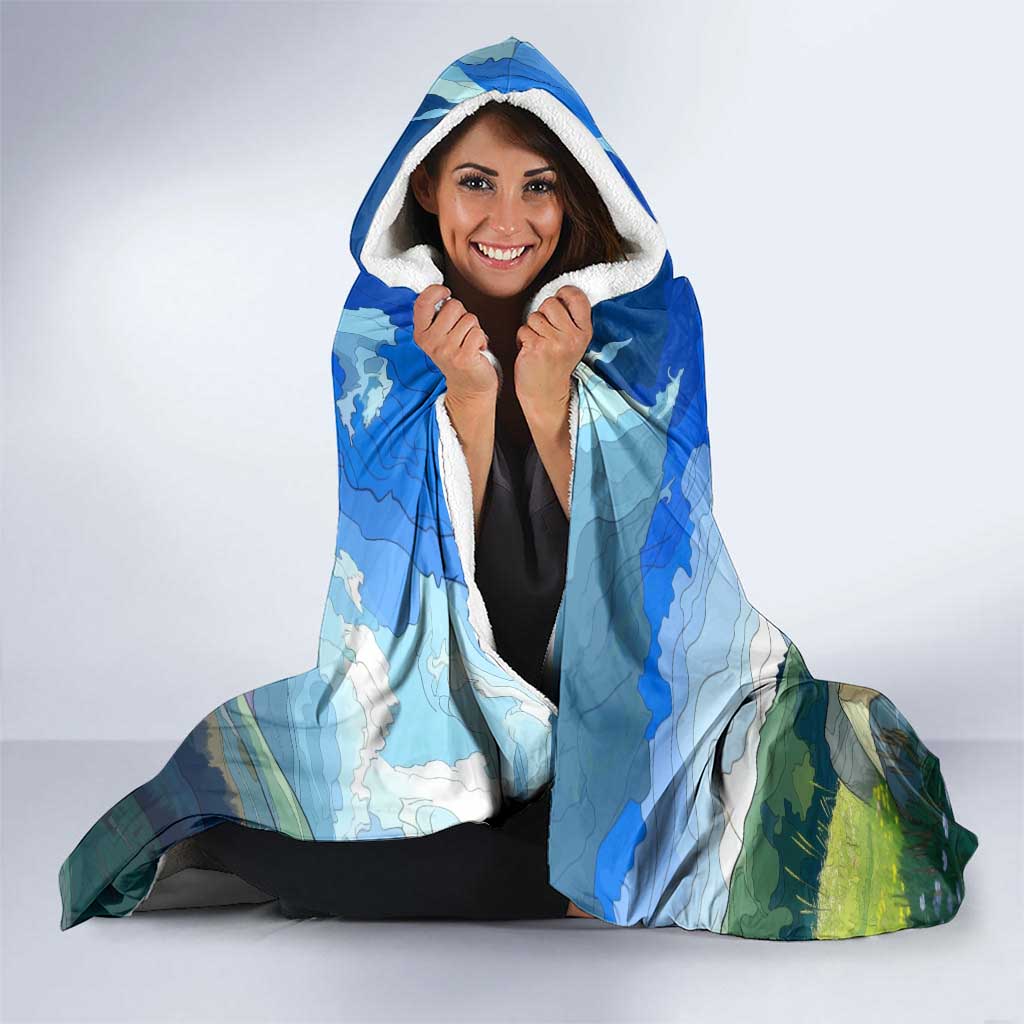 Edelweiss Flower Switzerland Mountain Hooded Blanket - Wonder Print Shop