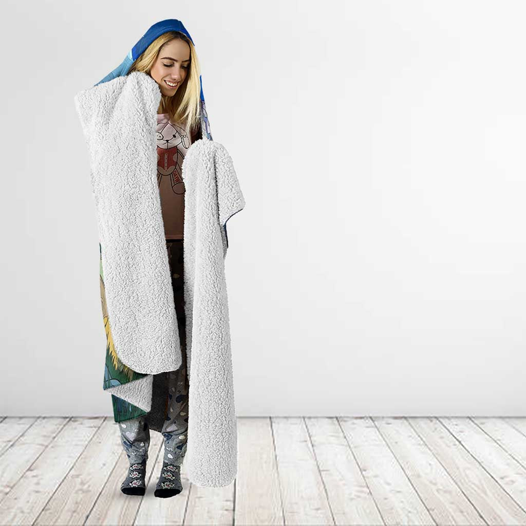Edelweiss Flower Switzerland Mountain Hooded Blanket - Wonder Print Shop