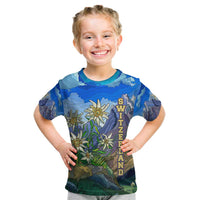 Edelweiss Flower Switzerland Mountain Kid T Shirt - Wonder Print Shop