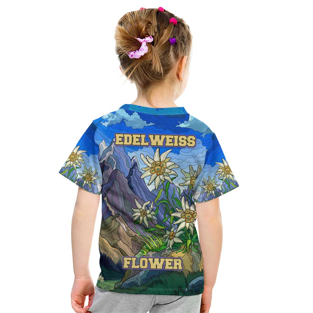 Edelweiss Flower Switzerland Mountain Kid T Shirt - Wonder Print Shop