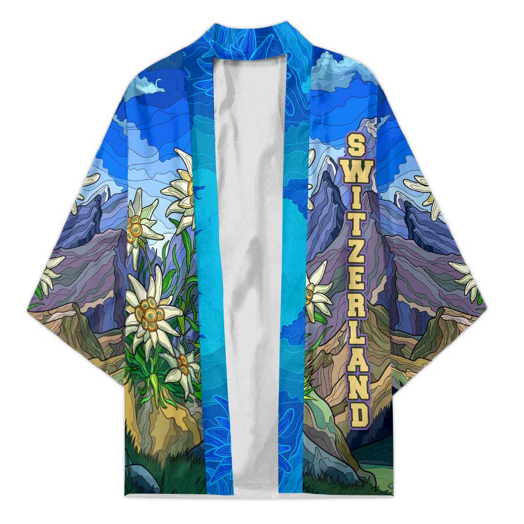 Edelweiss Flower Switzerland Mountain Kimono - Wonder Print Shop