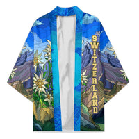 Edelweiss Flower Switzerland Mountain Kimono - Wonder Print Shop