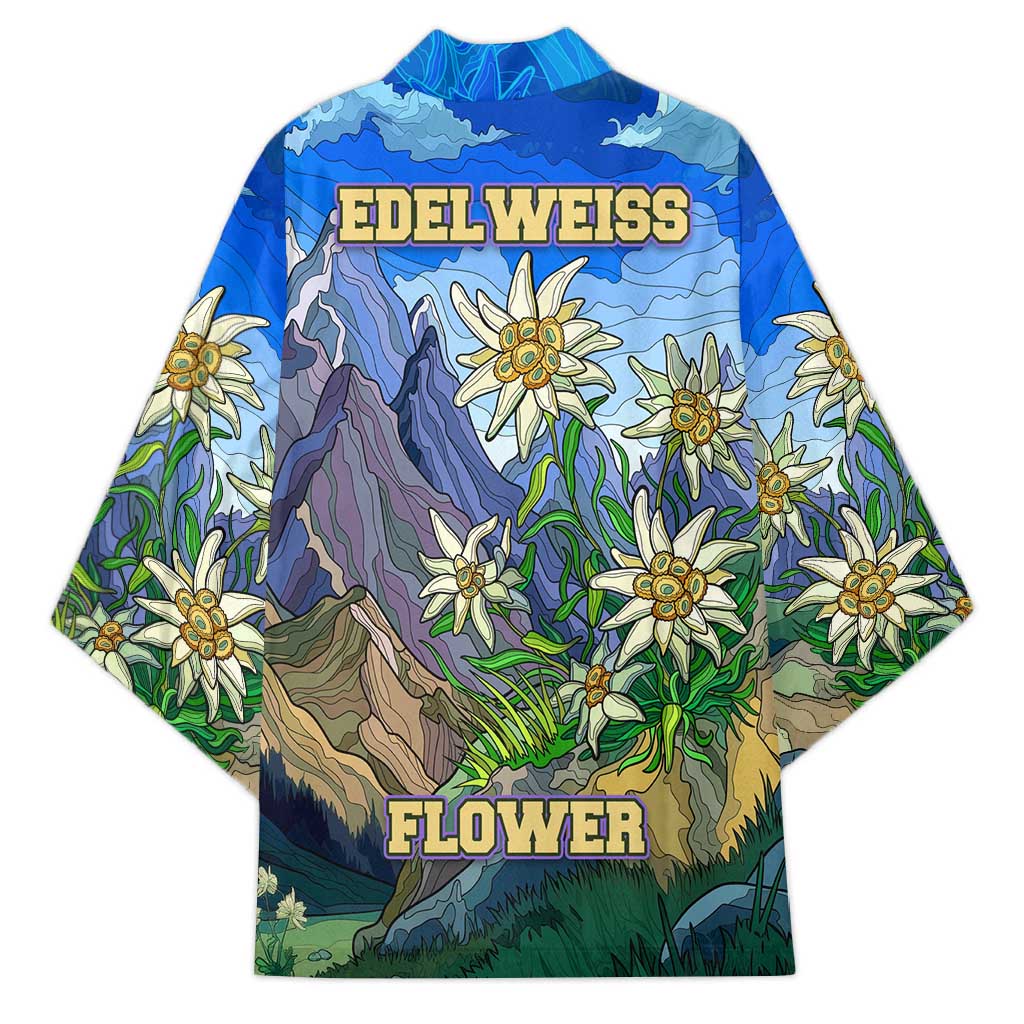 Edelweiss Flower Switzerland Mountain Kimono - Wonder Print Shop