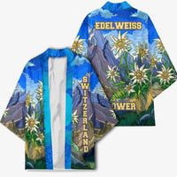 Edelweiss Flower Switzerland Mountain Kimono - Wonder Print Shop
