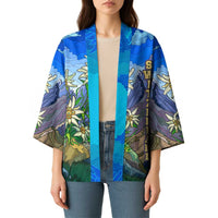 Edelweiss Flower Switzerland Mountain Kimono - Wonder Print Shop