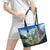 Edelweiss Flower Switzerland Mountain Leather Tote Bag - Wonder Print Shop