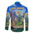 Edelweiss Flower Switzerland Mountain Long Sleeve Button Shirt - Wonder Print Shop