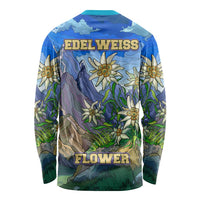 Edelweiss Flower Switzerland Mountain Long Sleeve Shirt - Wonder Print Shop