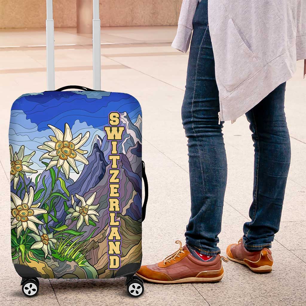 Edelweiss Flower Switzerland Mountain Luggage Cover - Wonder Print Shop