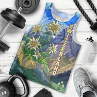 Edelweiss Flower Switzerland Mountain Men Tank Top - Wonder Print Shop