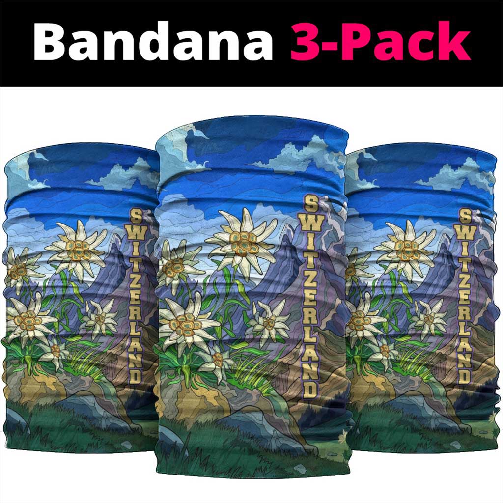 Edelweiss Flower Switzerland Mountain Neck Gaiter TS04