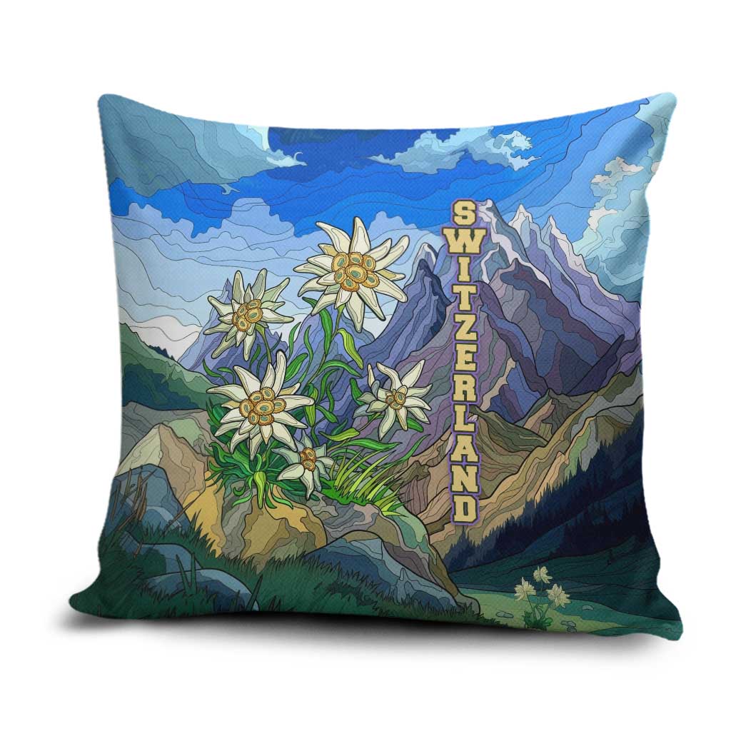Edelweiss Flower Switzerland Mountain Pillow Cover - Wonder Print Shop