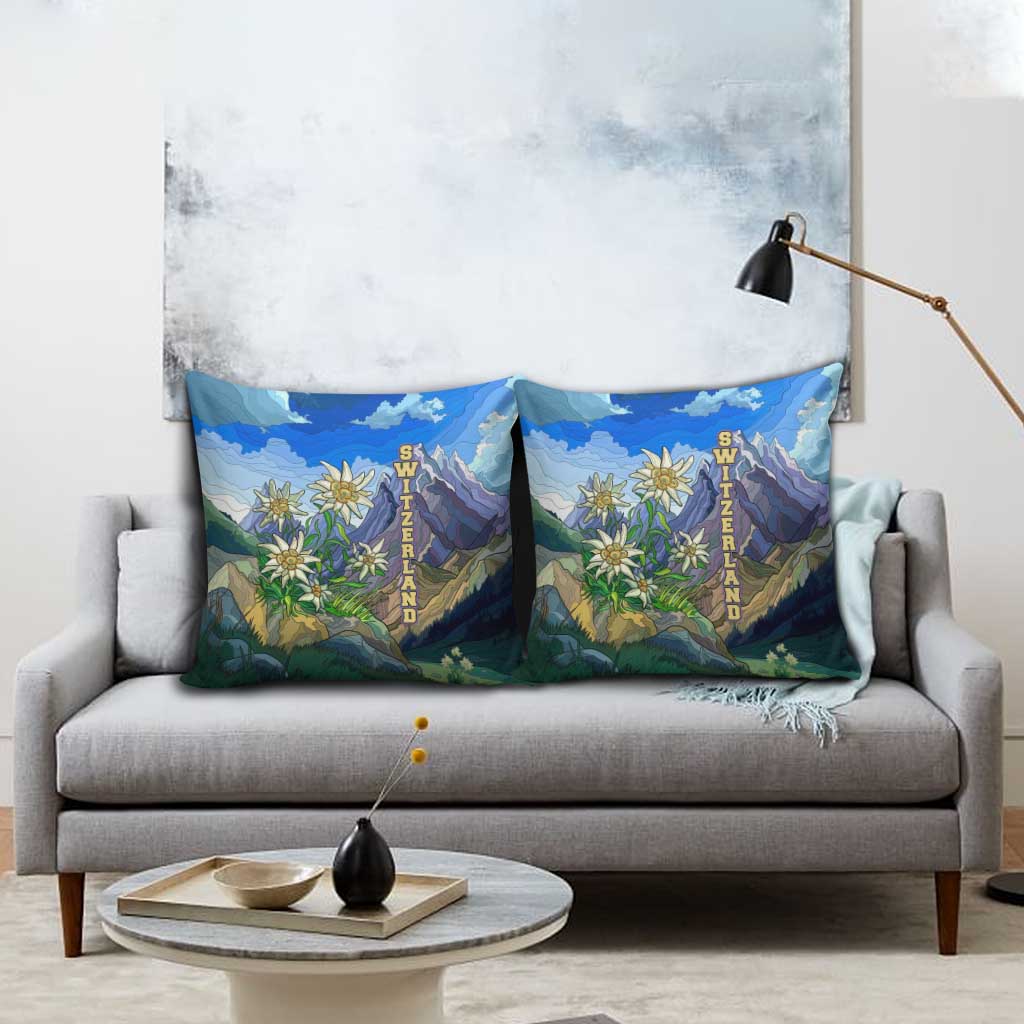 Edelweiss Flower Switzerland Mountain Pillow Cover - Wonder Print Shop