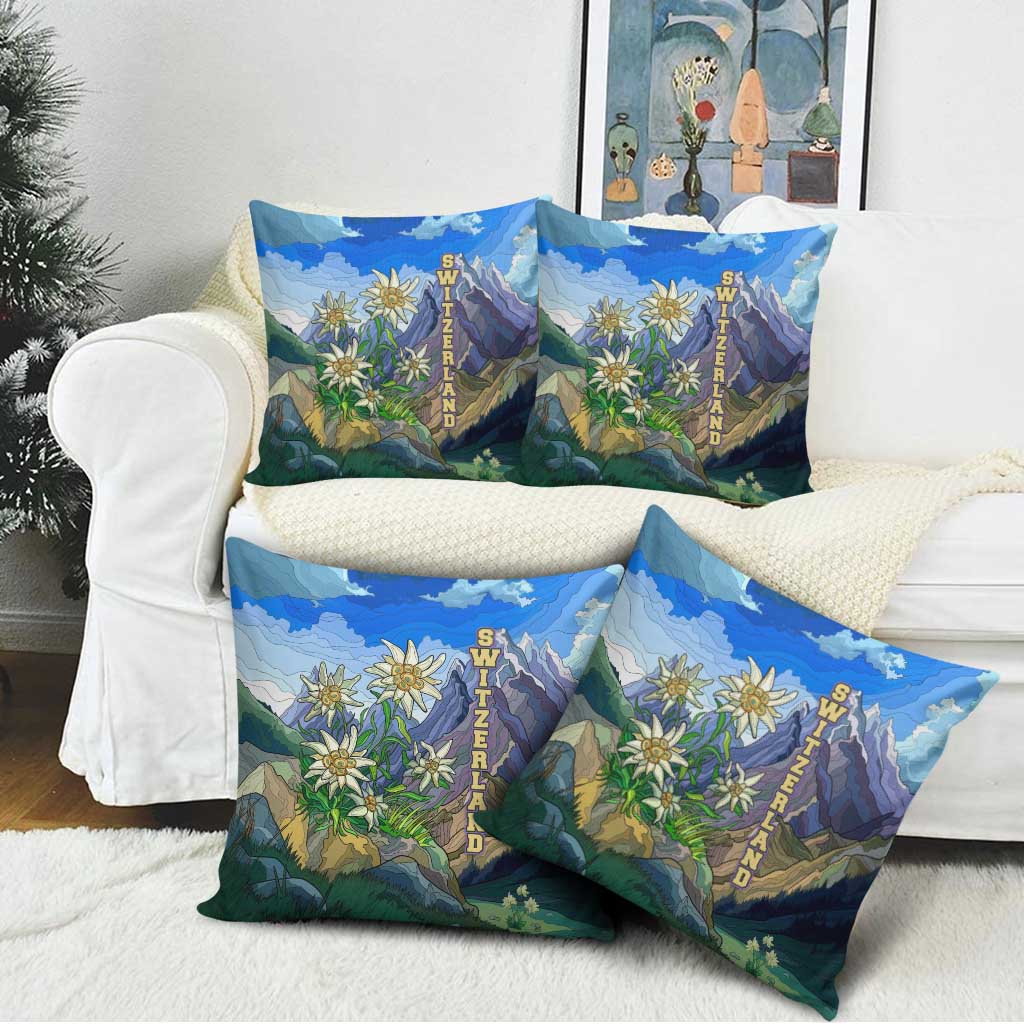 Edelweiss Flower Switzerland Mountain Pillow Cover - Wonder Print Shop