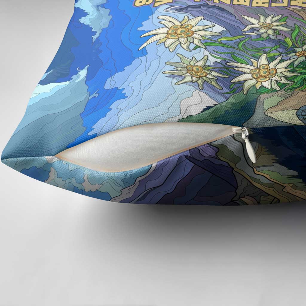 Edelweiss Flower Switzerland Mountain Pillow Cover - Wonder Print Shop