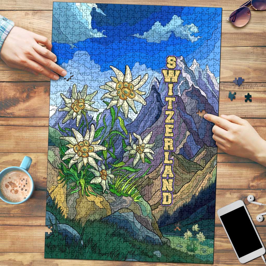 Edelweiss Flower Switzerland Mountain Puzzle - Wonder Print Shop