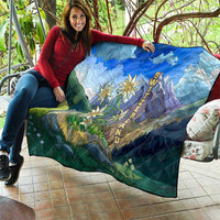 Edelweiss Flower Switzerland Mountain Quilt - Wonder Print Shop