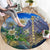 Edelweiss Flower Switzerland Mountain Round Carpet - Wonder Print Shop