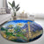 Edelweiss Flower Switzerland Mountain Round Carpet - Wonder Print Shop