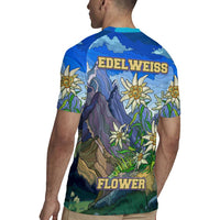 Edelweiss Flower Switzerland Mountain Rugby Jersey - Wonder Print Shop
