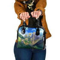 Edelweiss Flower Switzerland Mountain Shoulder Handbag - Wonder Print Shop