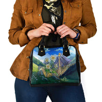 Edelweiss Flower Switzerland Mountain Shoulder Handbag - Wonder Print Shop