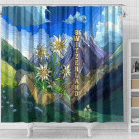 Edelweiss Flower Switzerland Mountain Shower Curtain - Wonder Print Shop