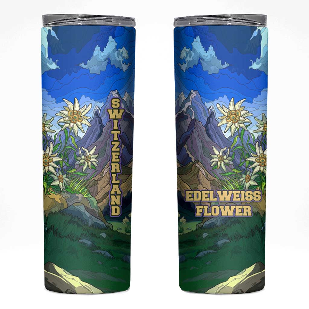 Edelweiss Flower Switzerland Mountain Skinny Tumbler - Wonder Print Shop