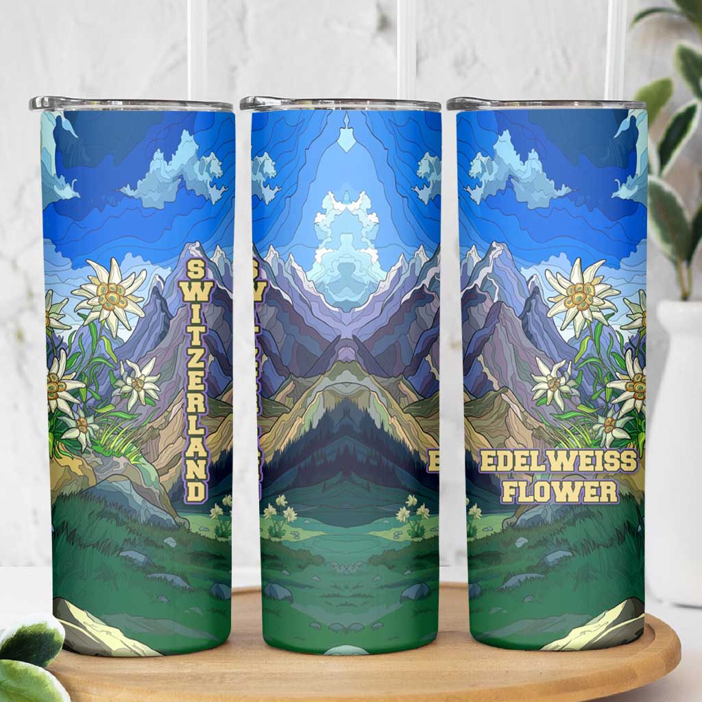 Edelweiss Flower Switzerland Mountain Skinny Tumbler - Wonder Print Shop