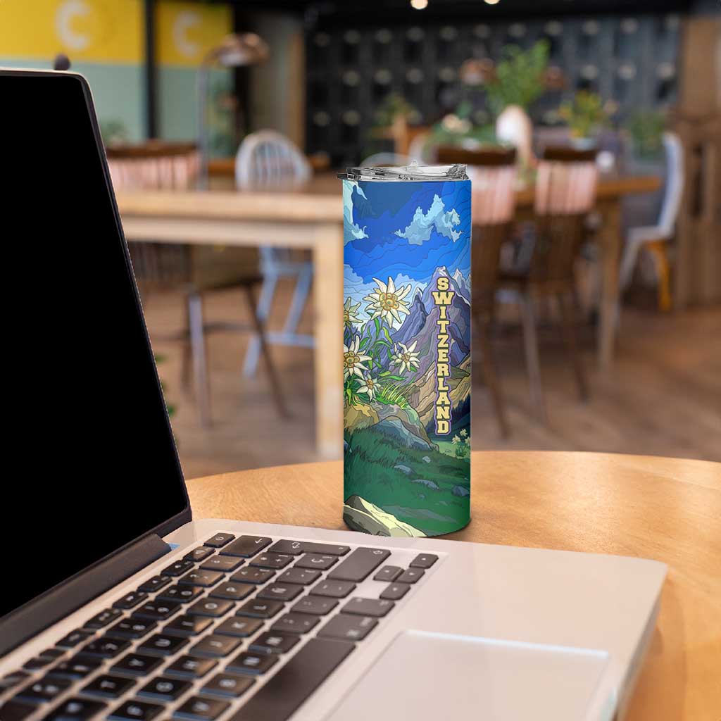 Edelweiss Flower Switzerland Mountain Skinny Tumbler - Wonder Print Shop