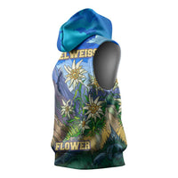 Edelweiss Flower Switzerland Mountain Sleeveless Hoodie - Wonder Print Shop