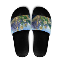 Edelweiss Flower Switzerland Mountain Slide Sandals - Wonder Print Shop