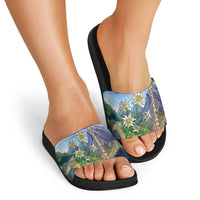 Edelweiss Flower Switzerland Mountain Slide Sandals - Wonder Print Shop
